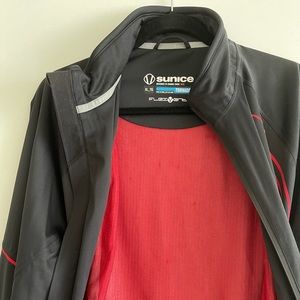 Men’s XL SUNICE Waterproof Rainjacket Black/Red